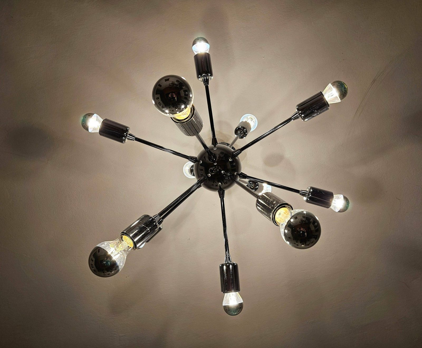 12 Arm Sputnik Chandelier Done In Chrome // Made In Austria In 1980s photo furniture