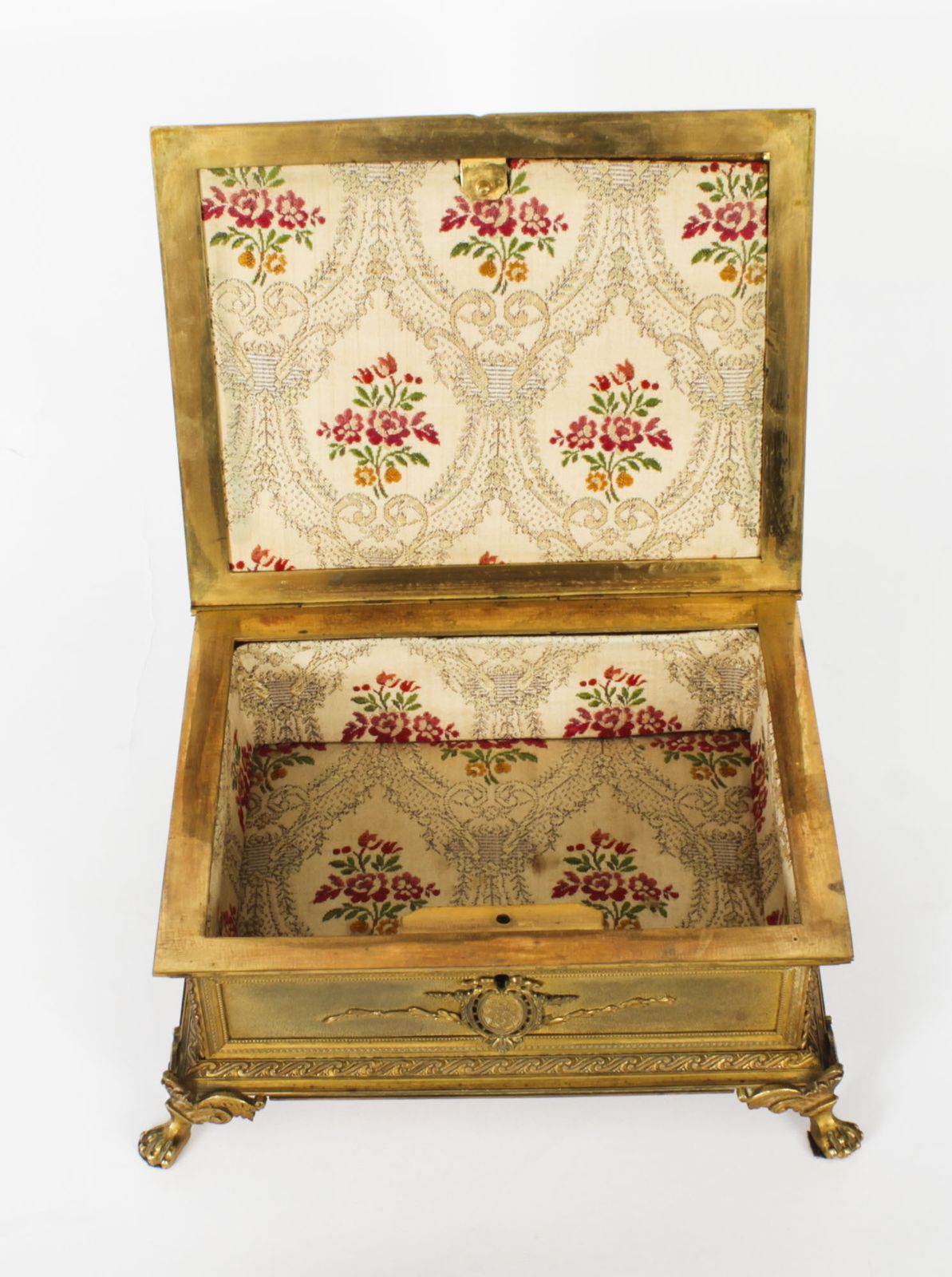 Antique Gilt Bronze Jewellery Casket  C.1870 19th Century photo 1900.0