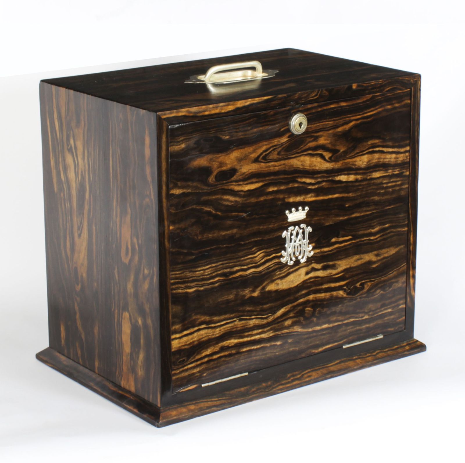 Antique Coromandel Writing Cabinet By Houghton And Gunn Dated 1878 photo Home Decor