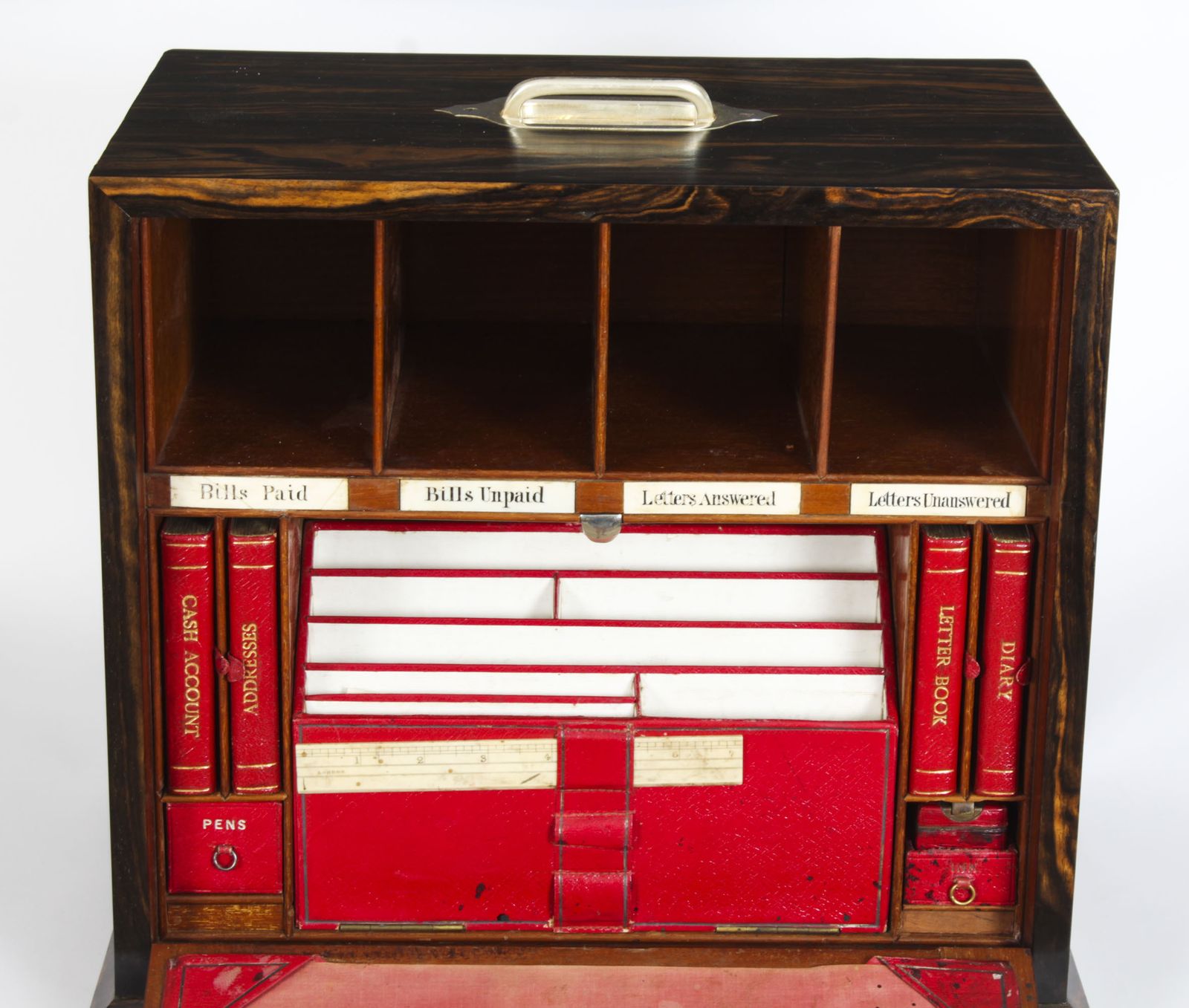 photo furniture Antique Coromandel Writing Cabinet By Houghton And Gunn Dated 1878