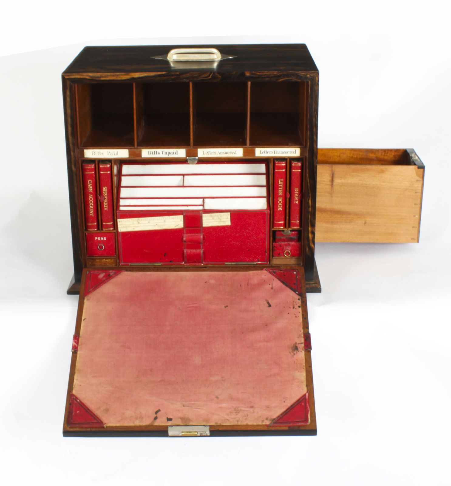 photo buy Antique Coromandel Writing Cabinet By Houghton And Gunn Dated 1878