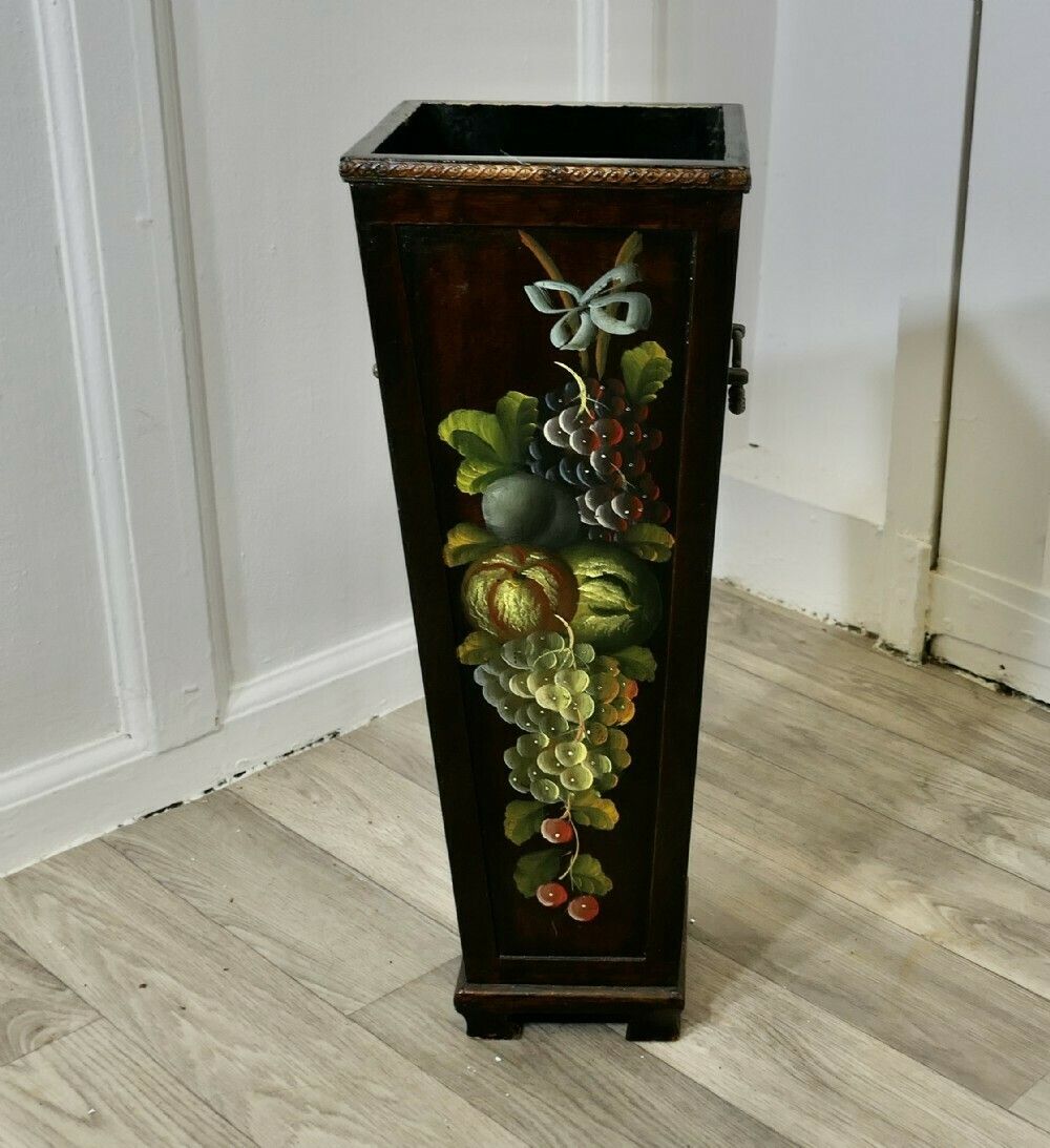 Folk Art Painted Stick Stand, Umbrella Stand