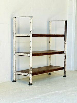 Industrial Wall Unit In Metal And Spruce