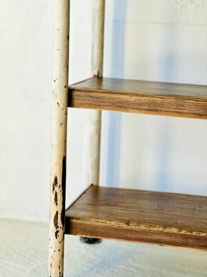 Furniture Industrial Wall Unit In Metal And Spruce photo