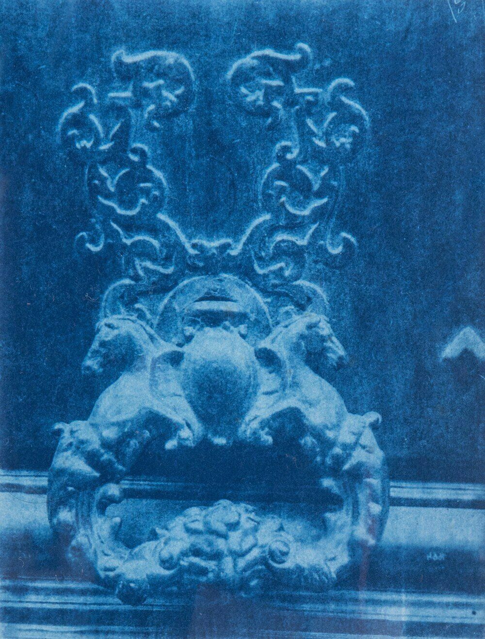 Door Knockers, Pair Of Cyanotype Prints, C. 1875 photo furniture