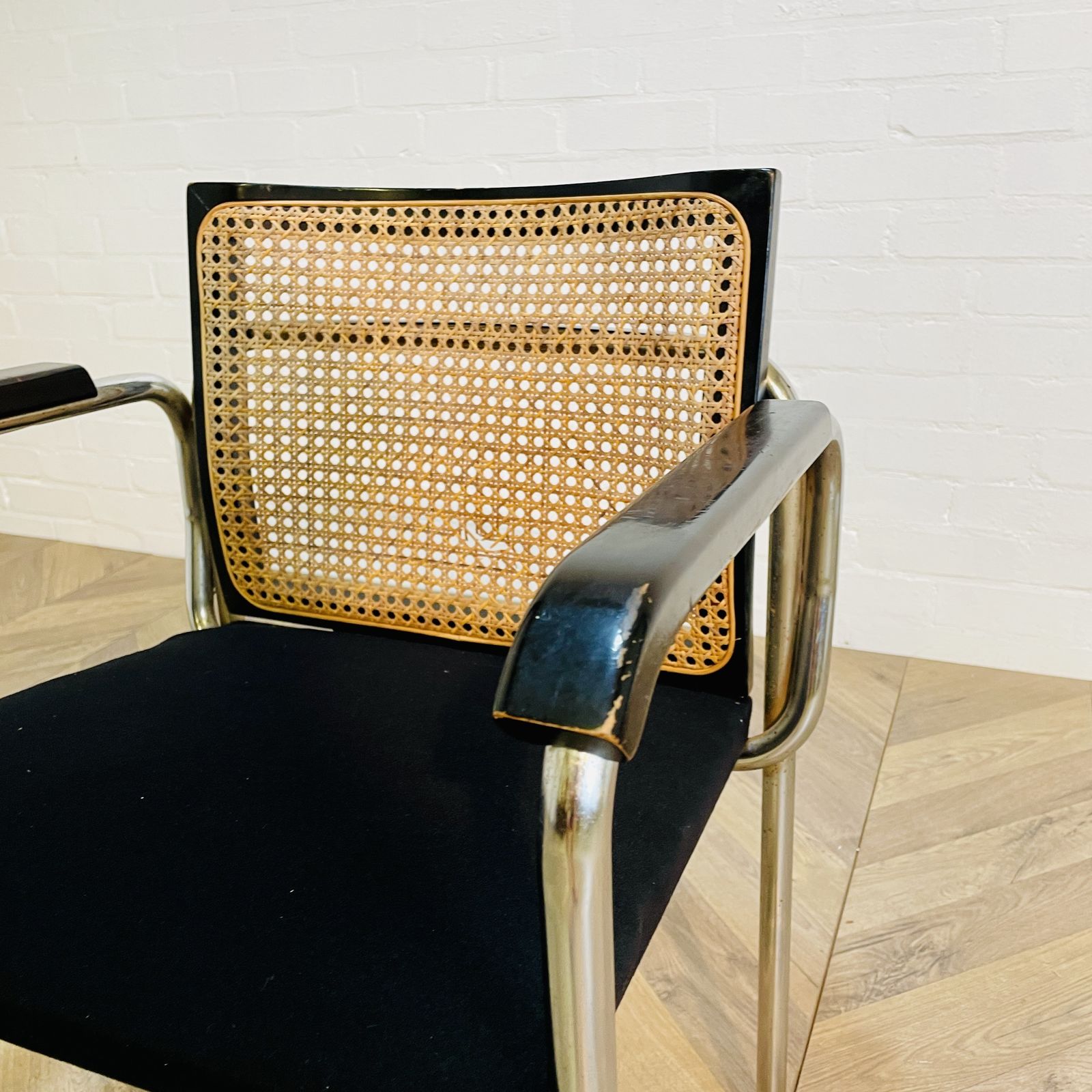 photo vinterior Mid Century Modern Chrome Chair After Marcel Breuer