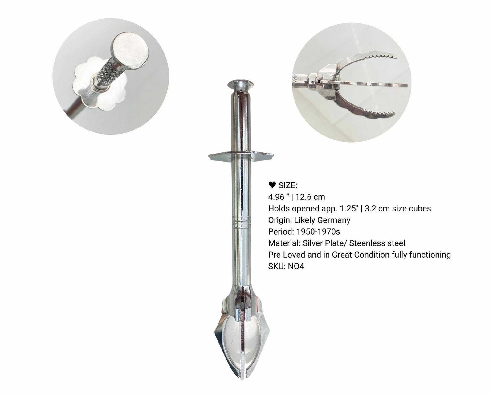 Ice Tongs And Ice Cube Grabber | 1pcs | Automatic Bar Tools photo 119.0