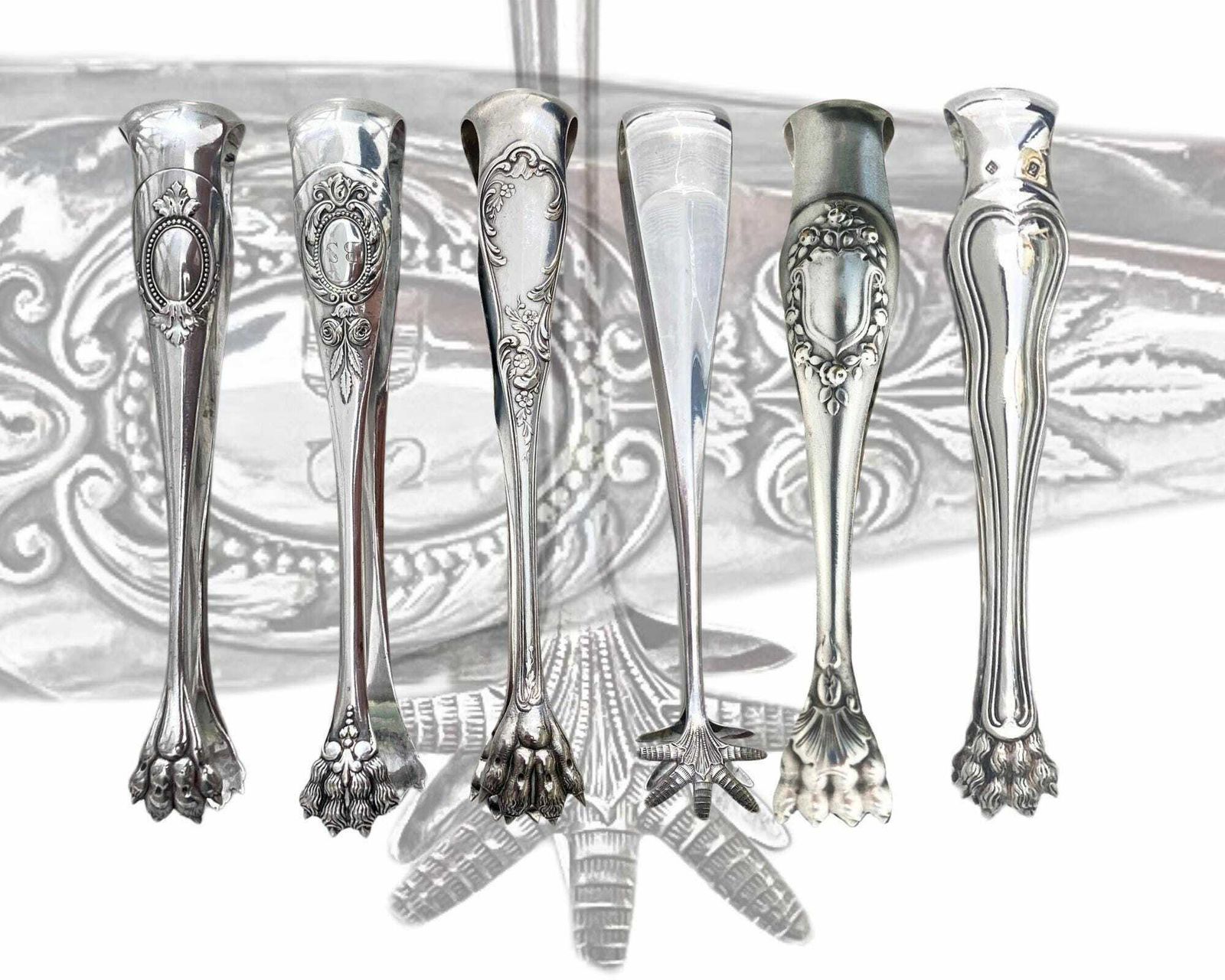 Ice Tongs Lion Claws | 1pcs | Beautiful French Bar Tools | 1950s 1970s