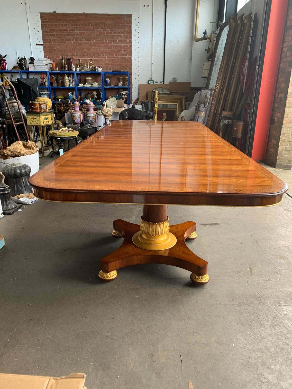 Furniture Unbelievable, 25ft, Rosewood Inlaid Royal Dining Table, Dated 1860’s photo