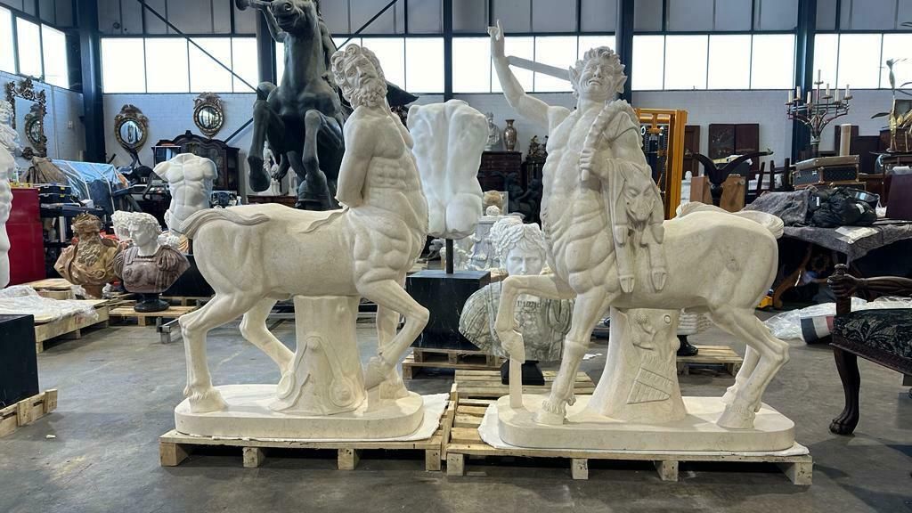 Pair Of Italian Marble Centures photo for sale