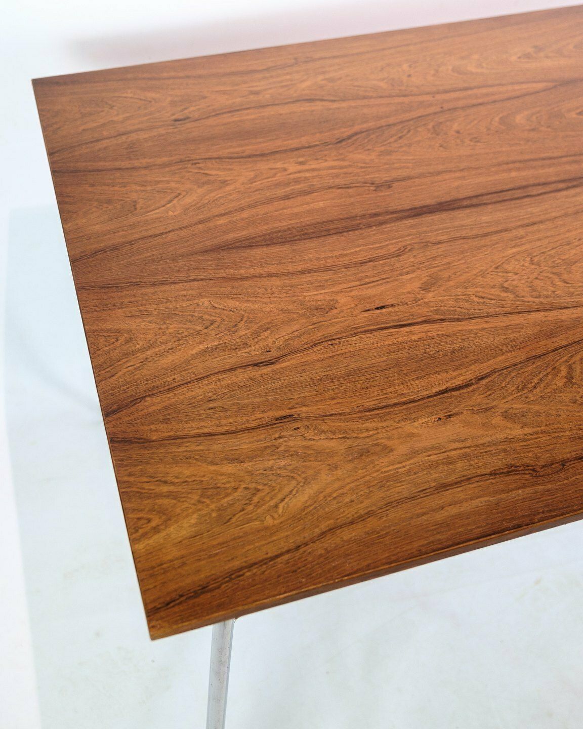 Dining Table In Rosewood & Chromed Steel Frame By Arne Jacobsen For Fritz Hansen From 1960s photo Furniture