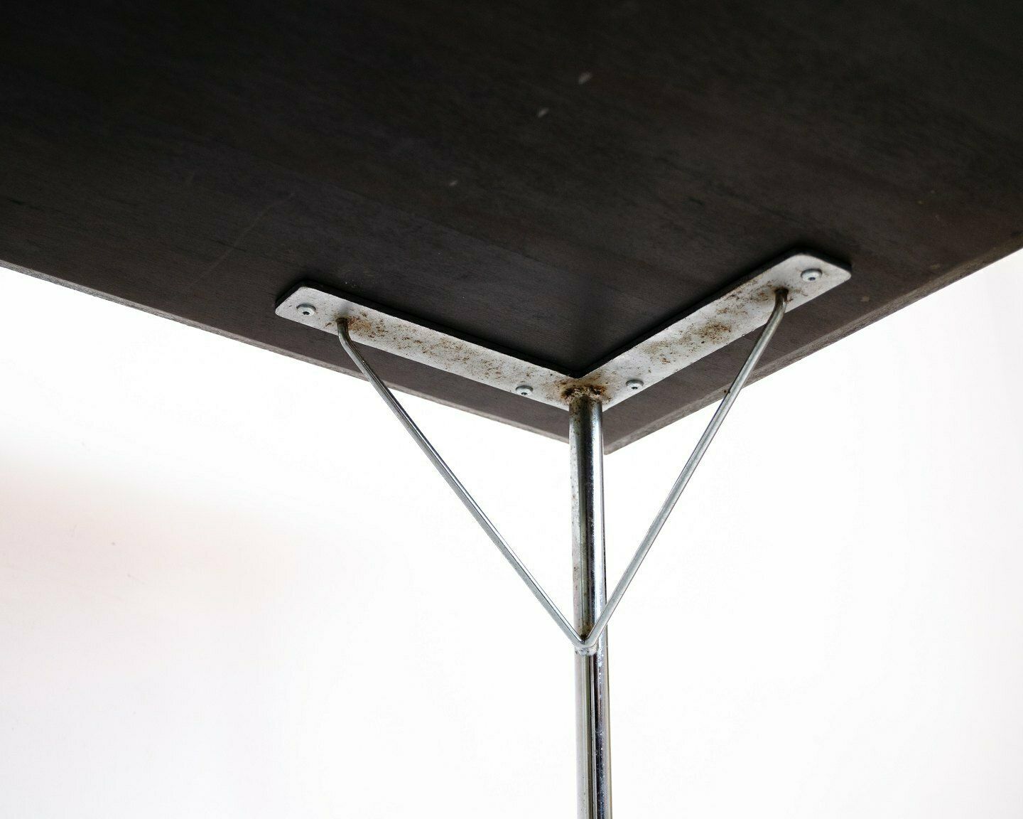 Dining Table In Rosewood & Chromed Steel Frame By Arne Jacobsen For Fritz Hansen From 1960s photo vinterior