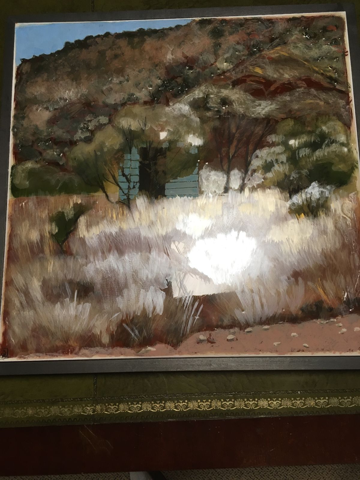 A Lovely Mixed Media Painting On Board By Lydia Bauman, From Her "Australia" Series photo furniture