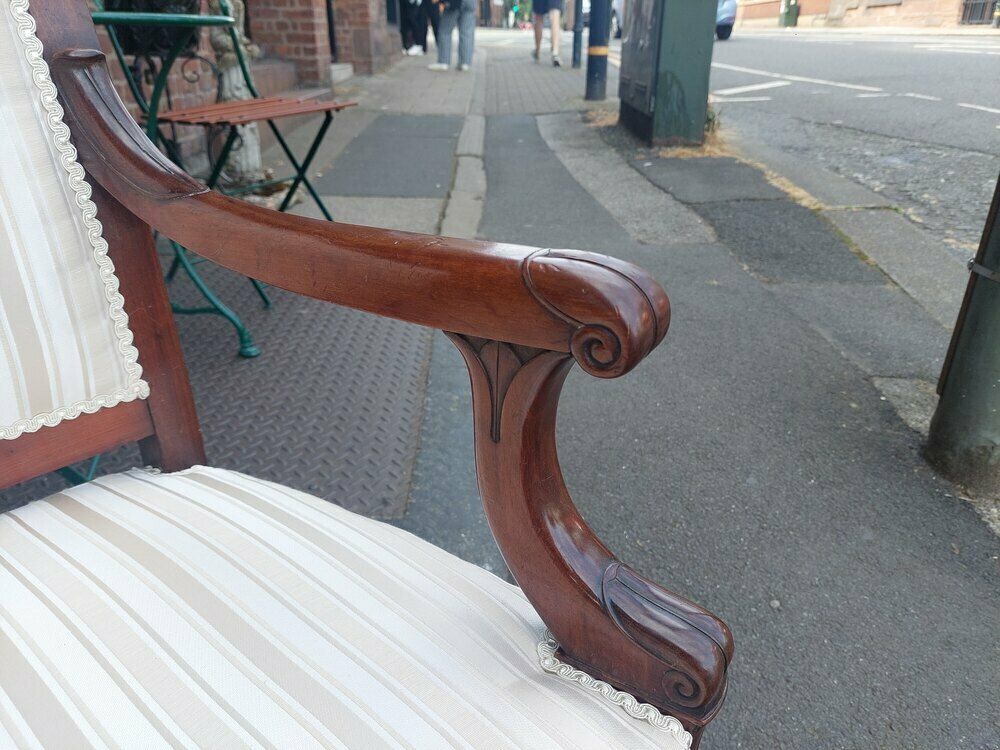 Pair Of Late 19th Carved Mahogany Armchairs photo furniture