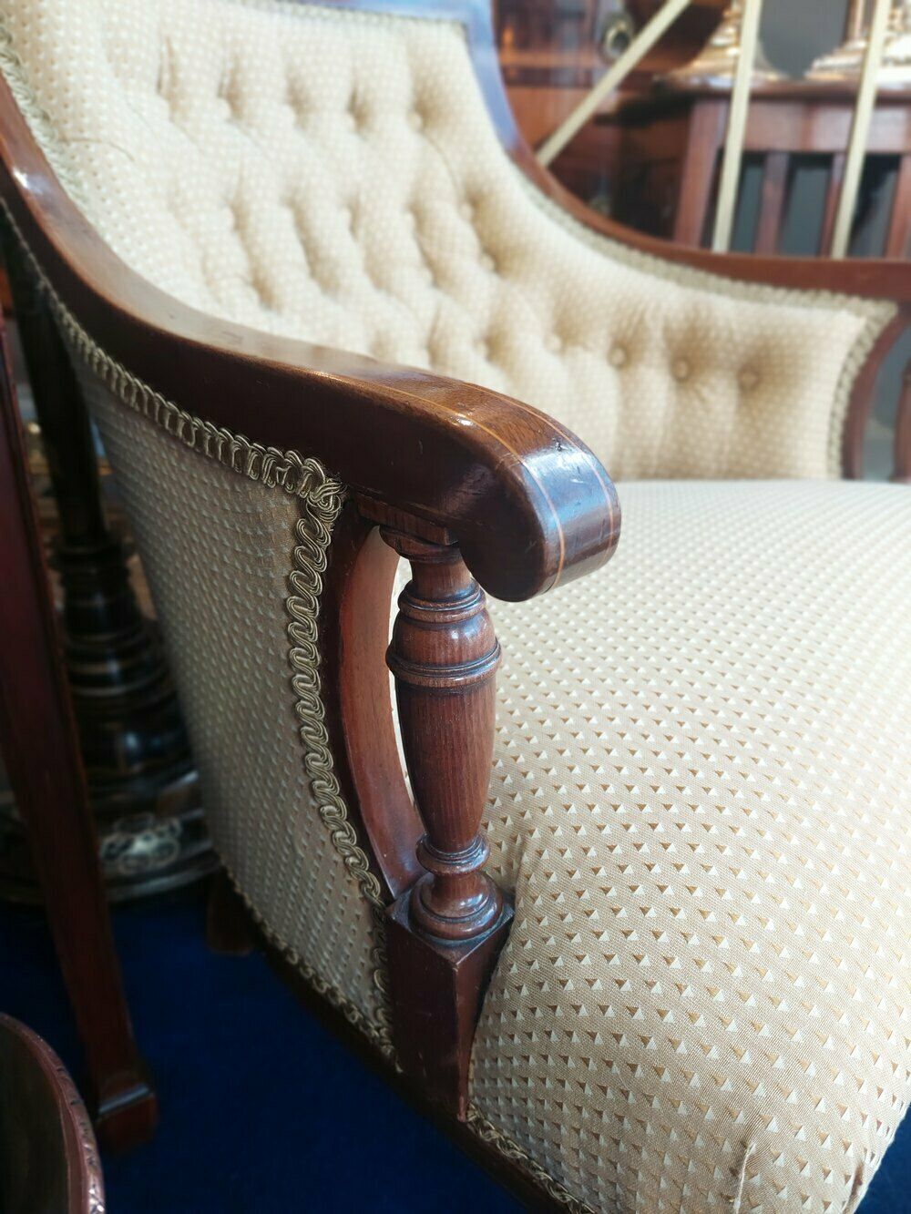 Edwardian Mahogany And Inlaid Child's Armchair photo for sale