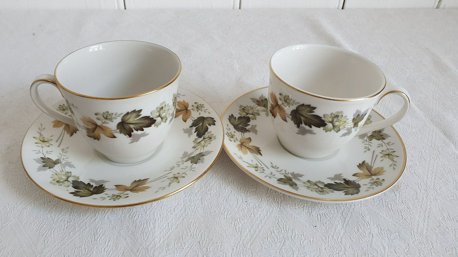 photo for sale Vintage Autumn Leaves Royal Doulton ‘Larchmont’ 8 Eight Piece Tea Service.
