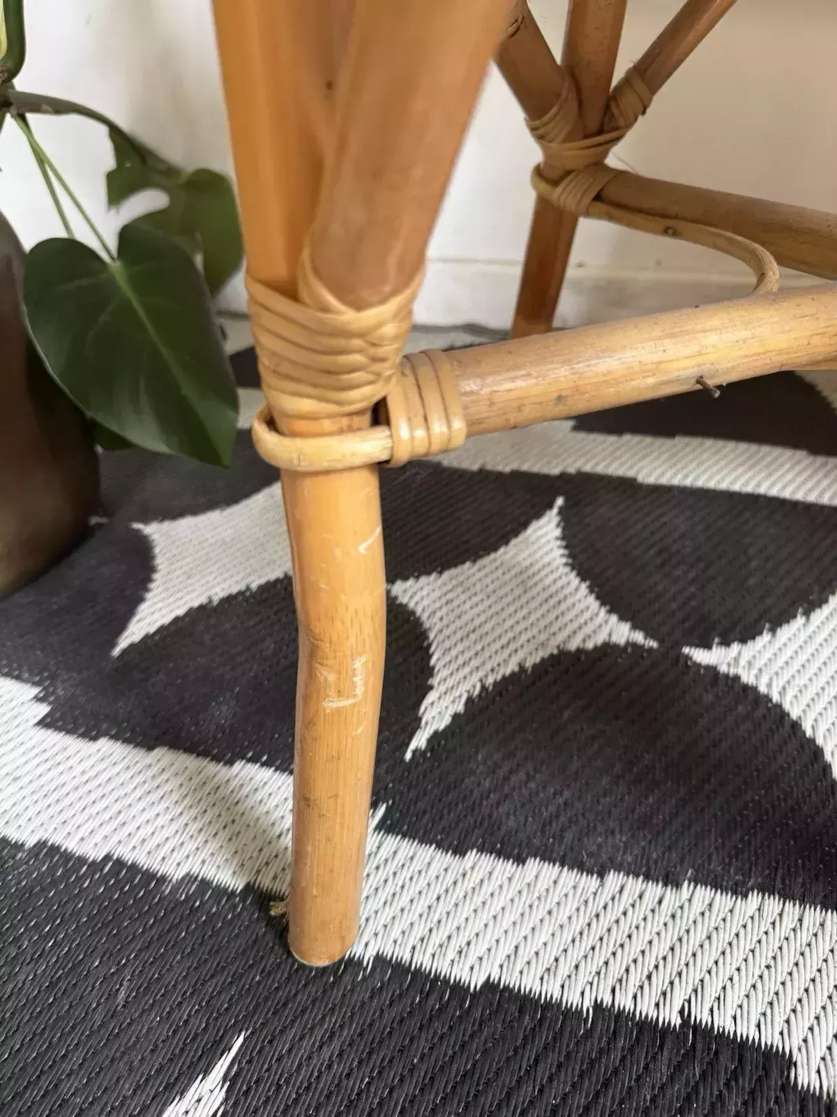 Vintage Retro Mid Century Bamboo Cane Chair photo vintage