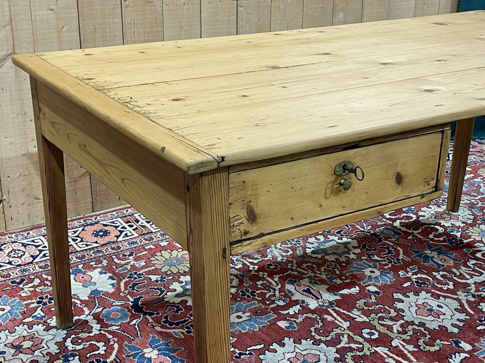 Flat Desk From The Beginning Of The 20th Century In Fir photo buy