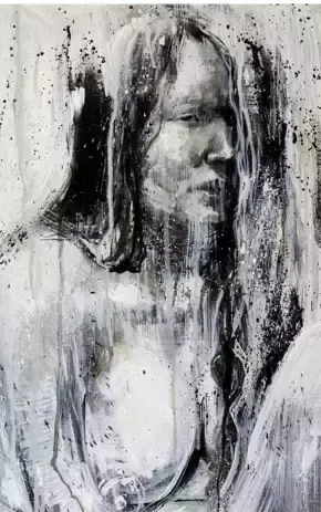 Kim Diaz Holm | Tove, Watercolor, 21st Century Norway photo for sale
