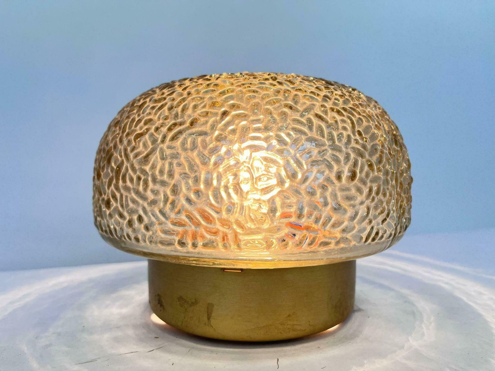 Midcentury Rare Flush Mount, Ceiling Or Wall Lamp, Germany, 1970s photo buy