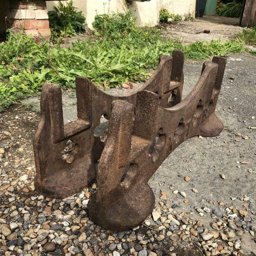 Large Antique Pair Of Brewery Barrel Stands Late 1800s photo 395.0