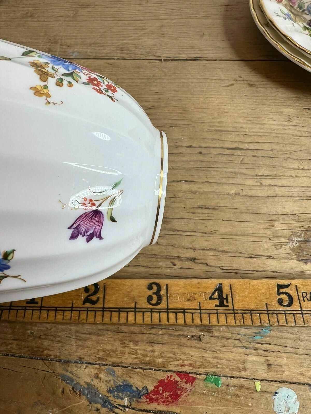 photo for sale Set Of 4 Royal Worcester Roanoake Floral Trio's Pattern No Z2827 Good Condition