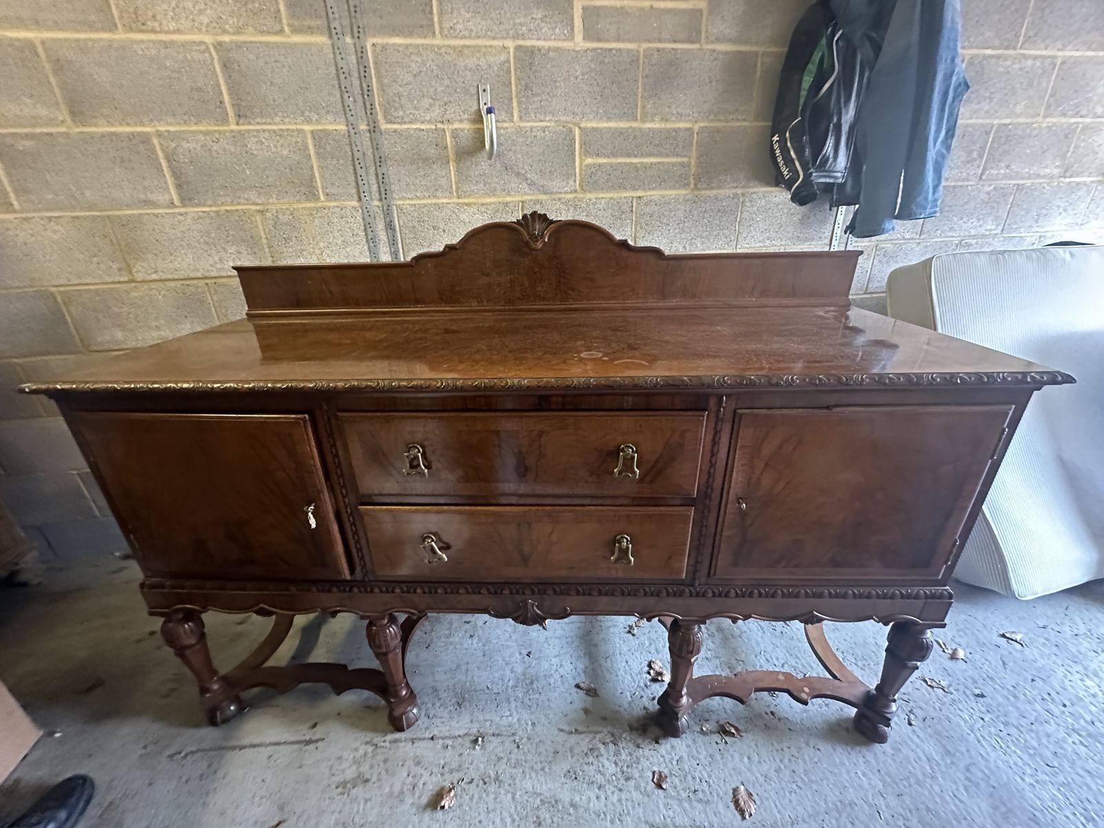 Edwardian Mahogany Sideboard | Ornate Carved Credenza