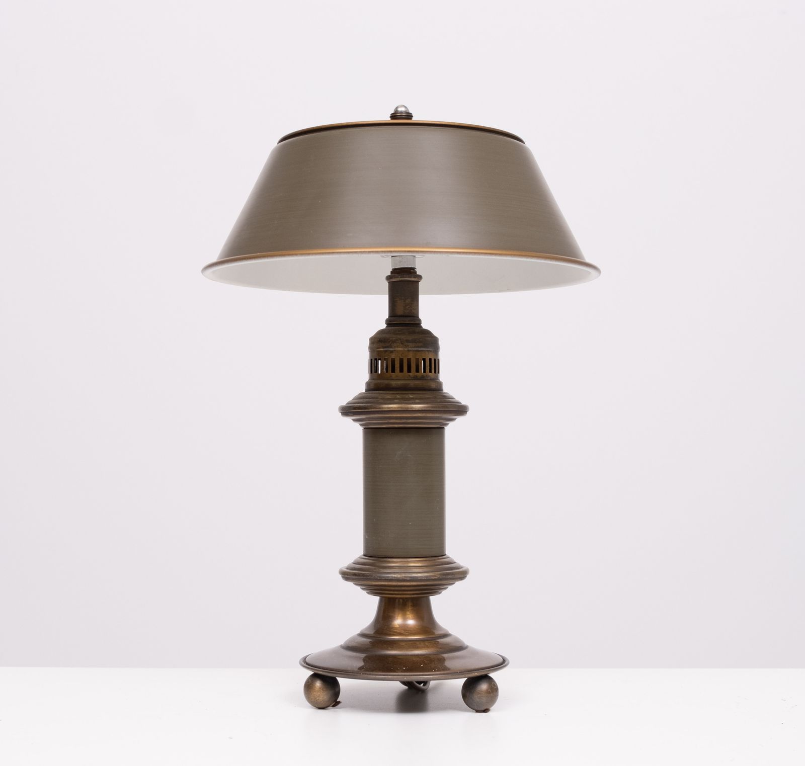 Klein Metalen Bouillotte Tafellampje, Jaren 1970, Vs photo for sale