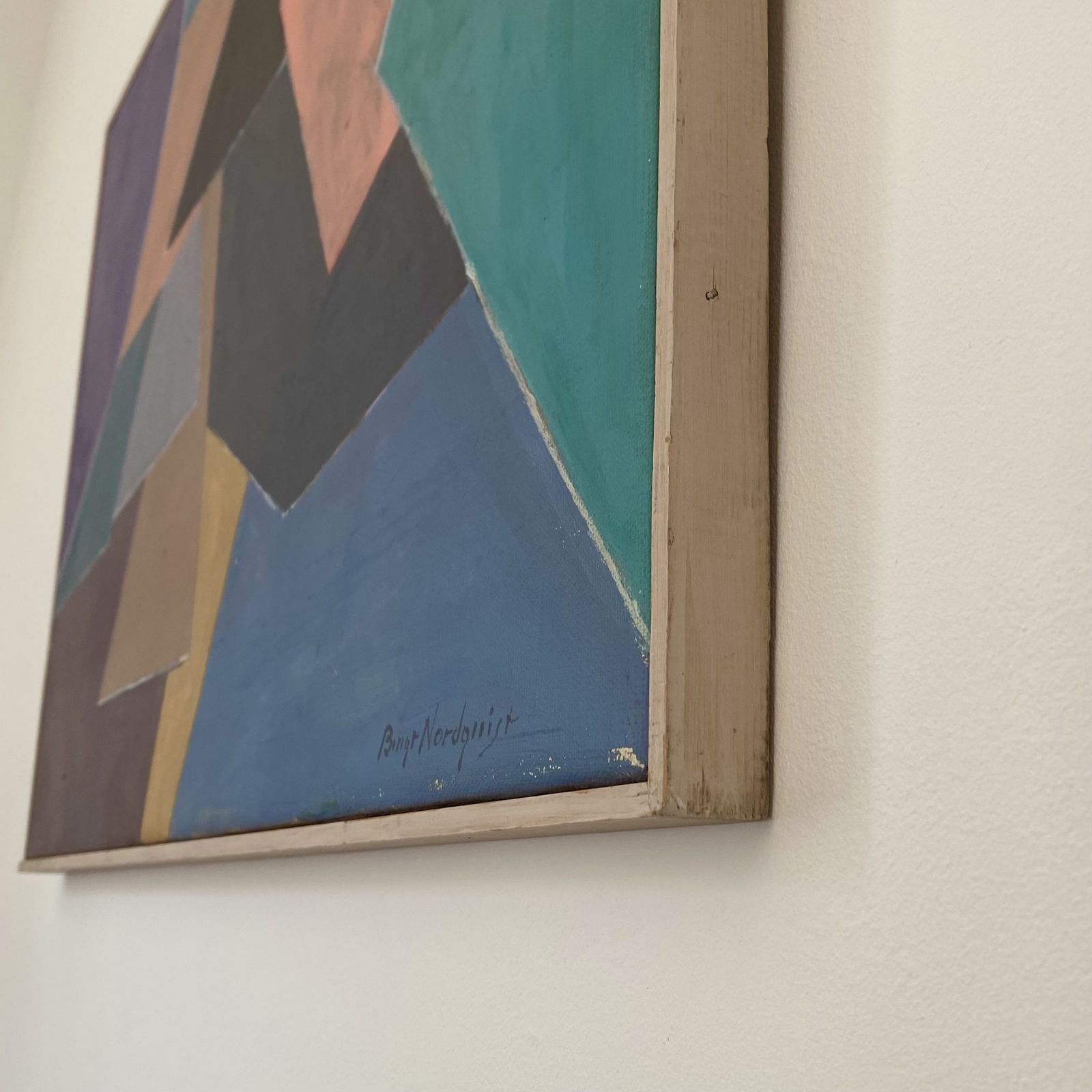 Swedish Abstract Painting By Bengt Nordquist photo furniture