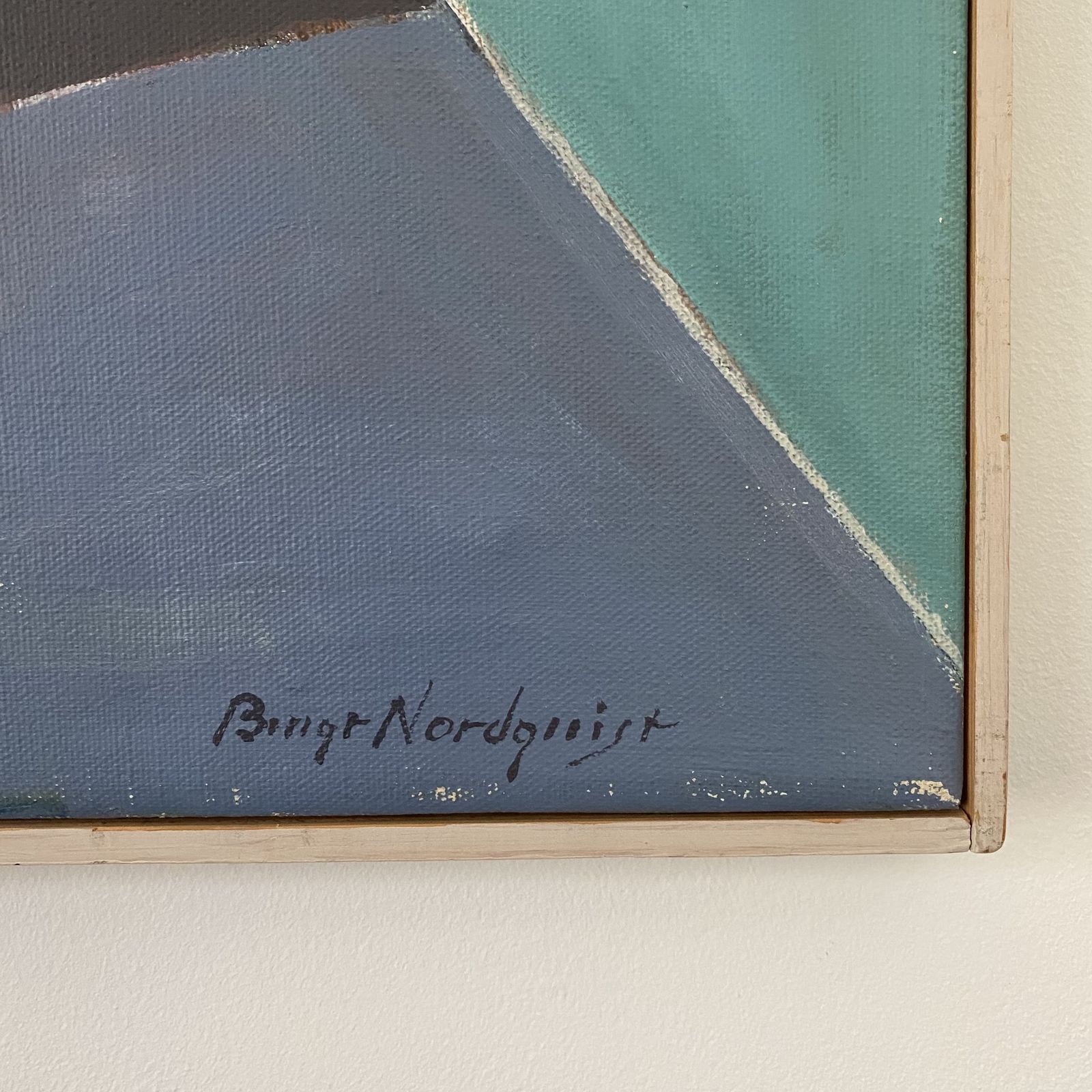 photo for sale Swedish Abstract Painting By Bengt Nordquist