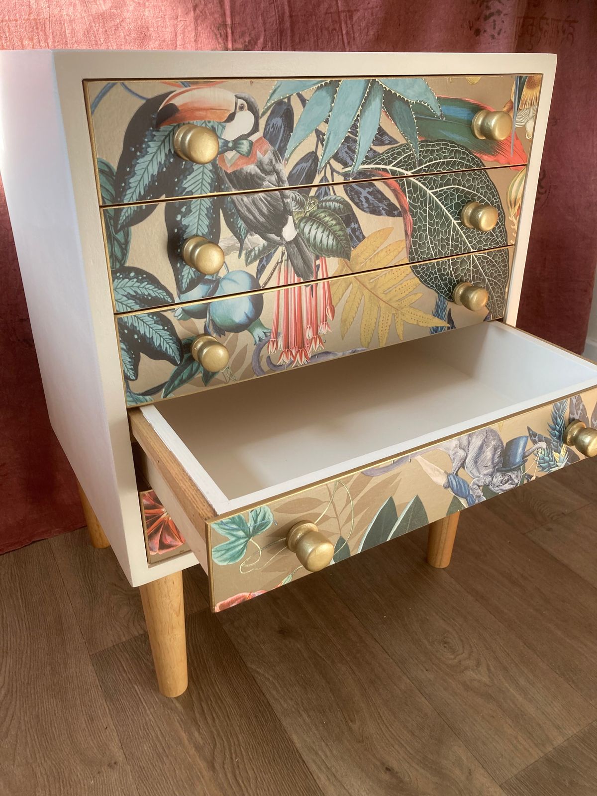 Small 5 Drawer Chest 'A Dream Of Decoupage'   Now Only £230.00 Down From £430.00 photo vinterior