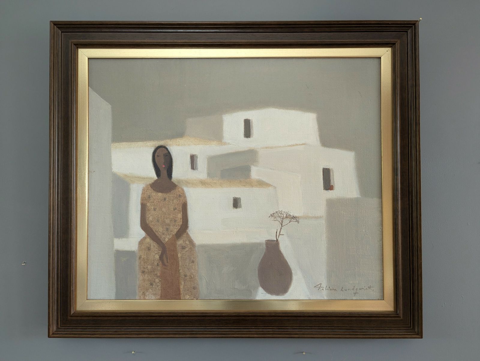 By The Balcony Ledge, Oil Painting