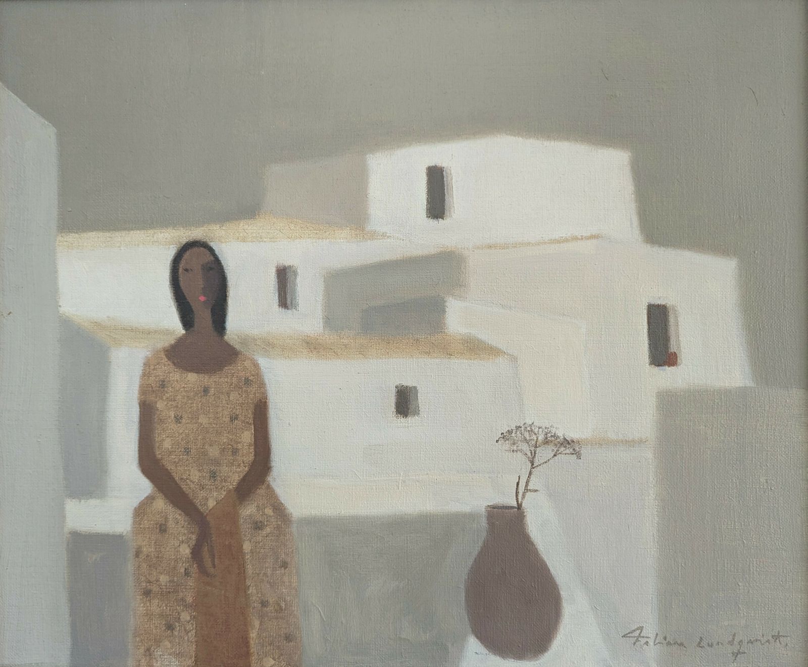 By The Balcony Ledge, Oil Painting photo buy