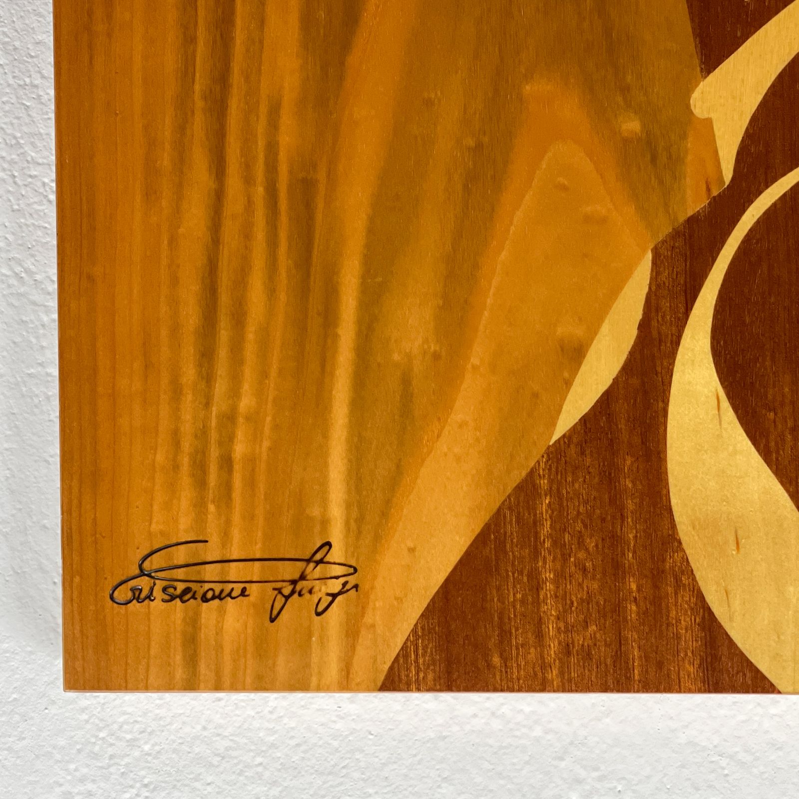 Triptych Wooden Painting "Mulatto" By Criscione Luige, Italy 1985s photo vinterior