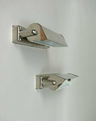 Art Deco Bauhaus Minimalist Nickel Plated Sconces, 1930s, Set Of 2 photo 4018.8