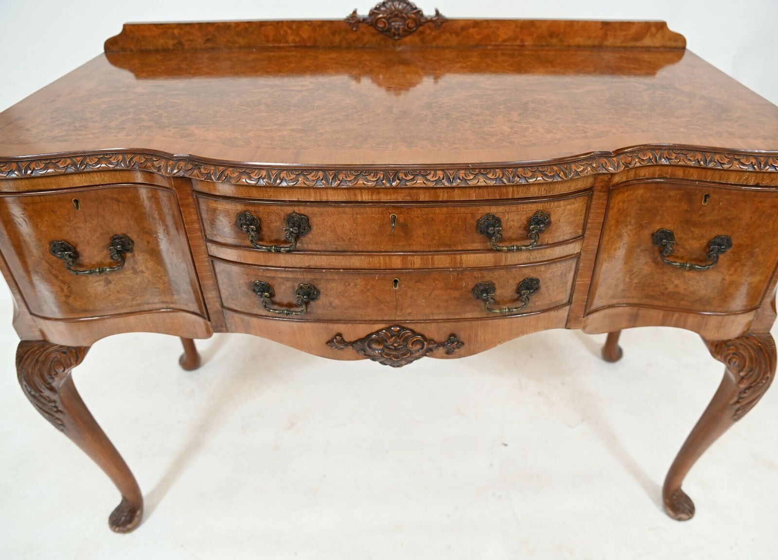 Walnut Epstein Sideboard Antique Serving Table 1930s photo vinterior