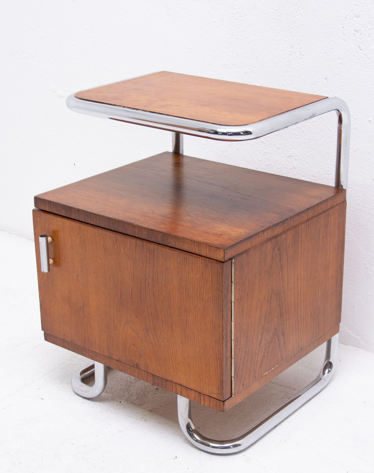 photo for sale Pair Of Functionalist Chromed Night Stands By Kovona, 1950’s, Czechoslovakia