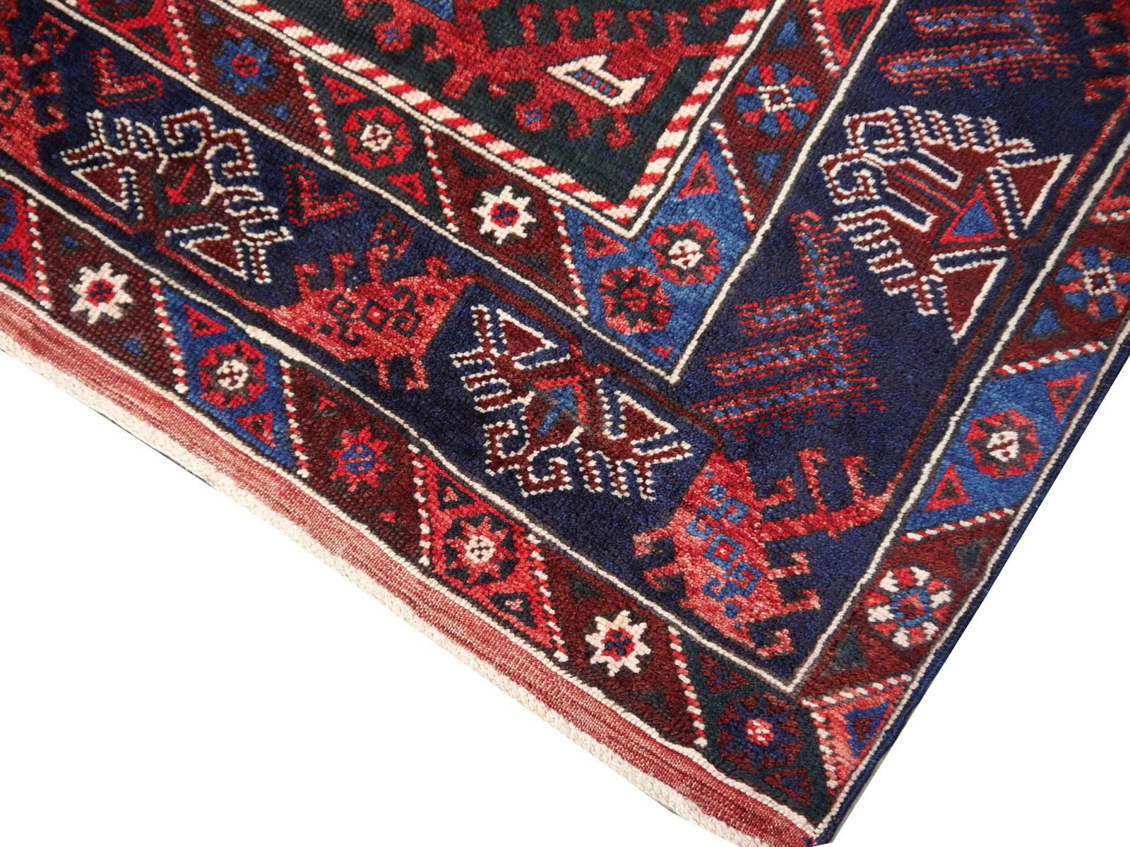 photo furniture Turkish Rug Hand Knotted Semi Antique With Rare Green Field