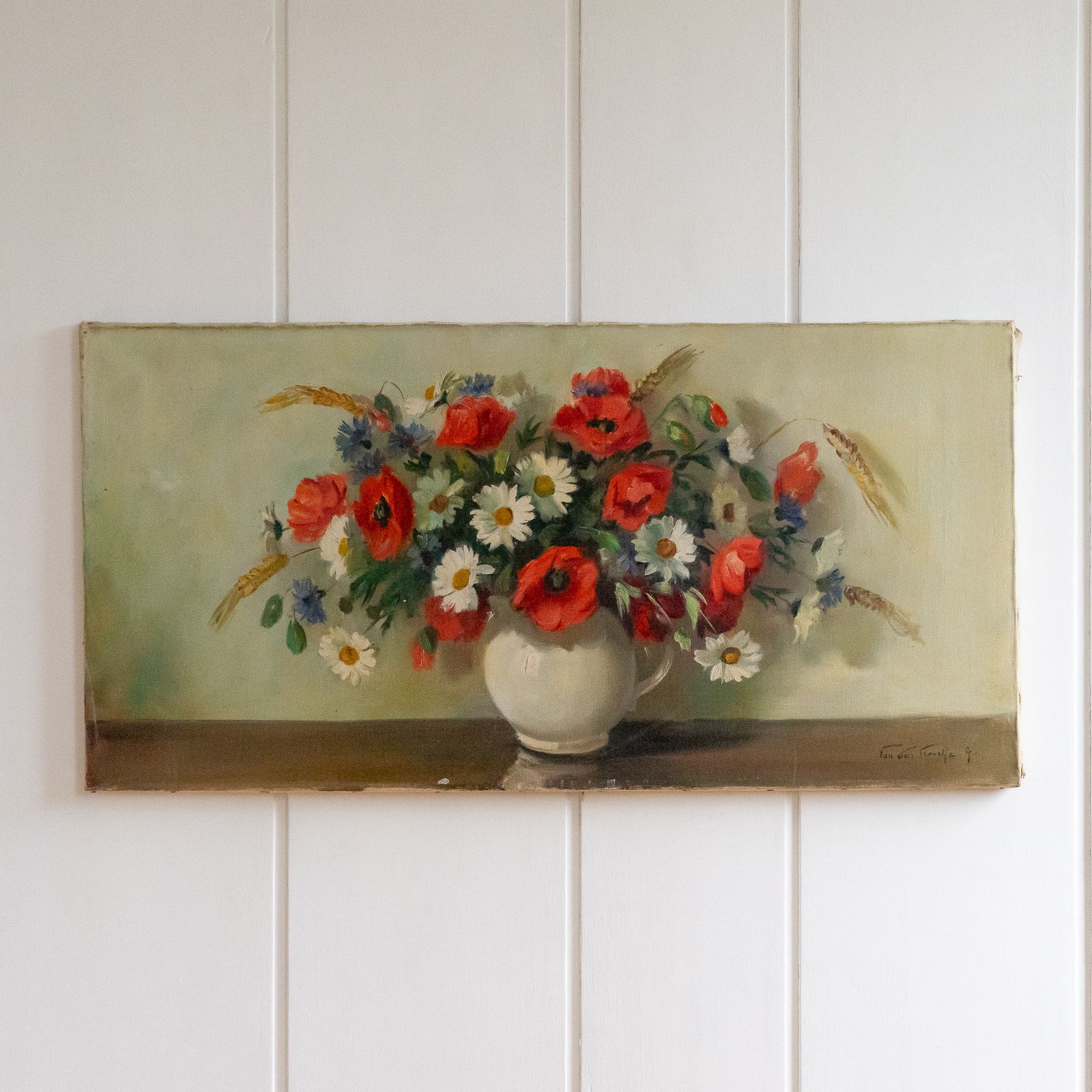 Large French Floral Oil Painting photo Art