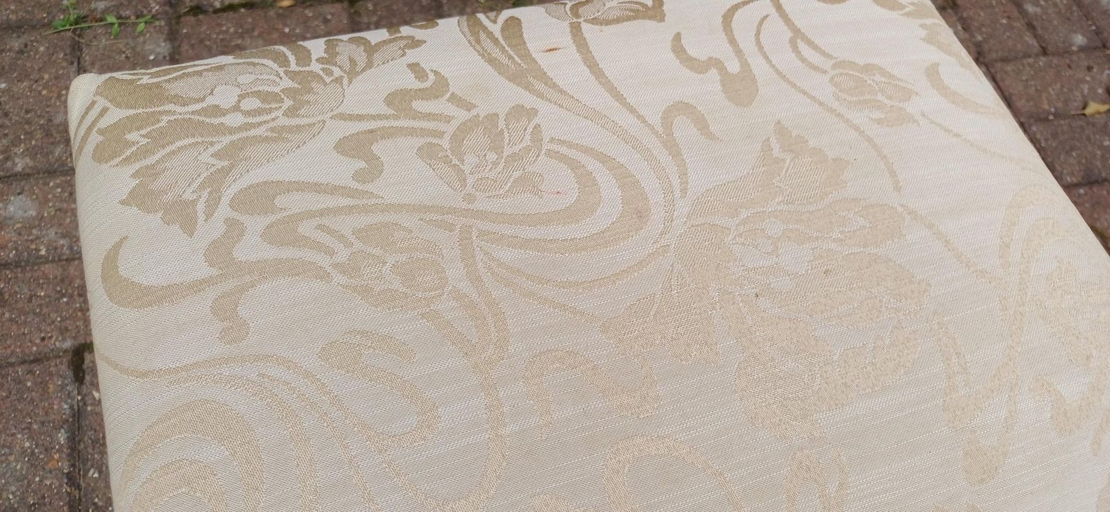Solid Solid Beech Vintage Style Upholstered Stool photo 95.0