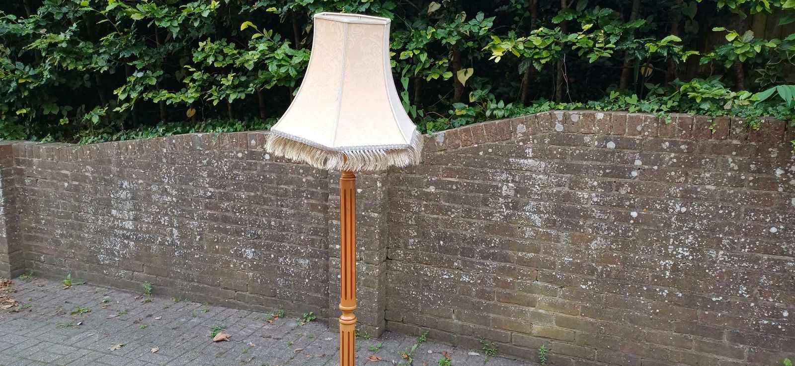 Modern Top Quality Vintage Style Beech Standard Lamp And Genuine Vintage Lampshade In Working Order. Free Hand Delivery England & Wales photo furniture