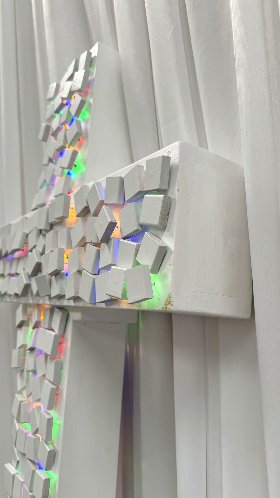 photo furniture Contemporary Artwork In The Form Of An Illuminated Cross