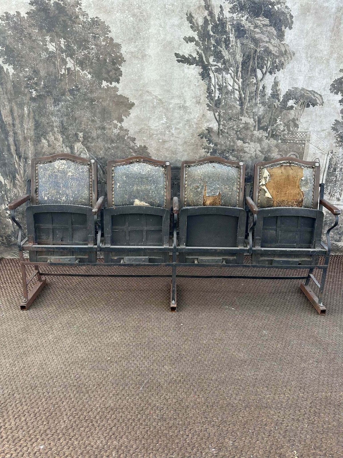 French Antique Cinema Folding Seats Set Of 4 True Roughluxe