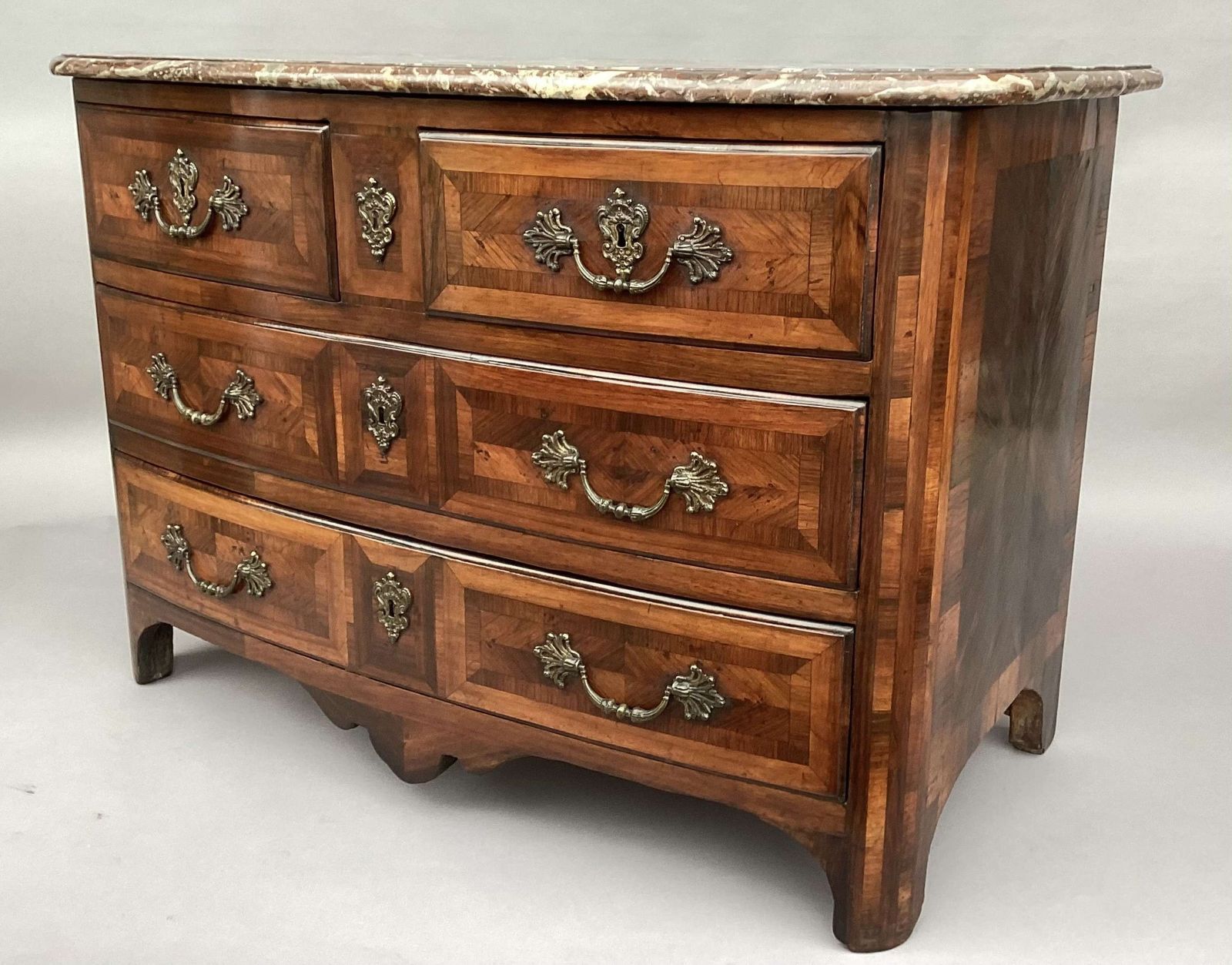 Furniture Impressive C18th Louis XV Kingwood Bow Fronted Commode photo