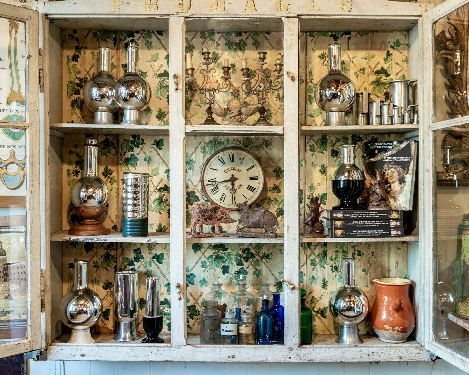 'Fromagerie 'Shop  Antique Glazed Wall Cabinet From France photo 3650.0