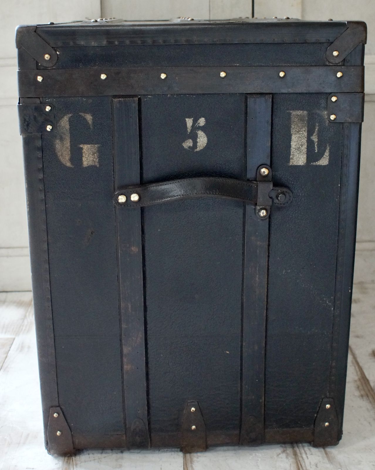 photo furniture Antique "Malles Gisler Paris” Travel Trunk