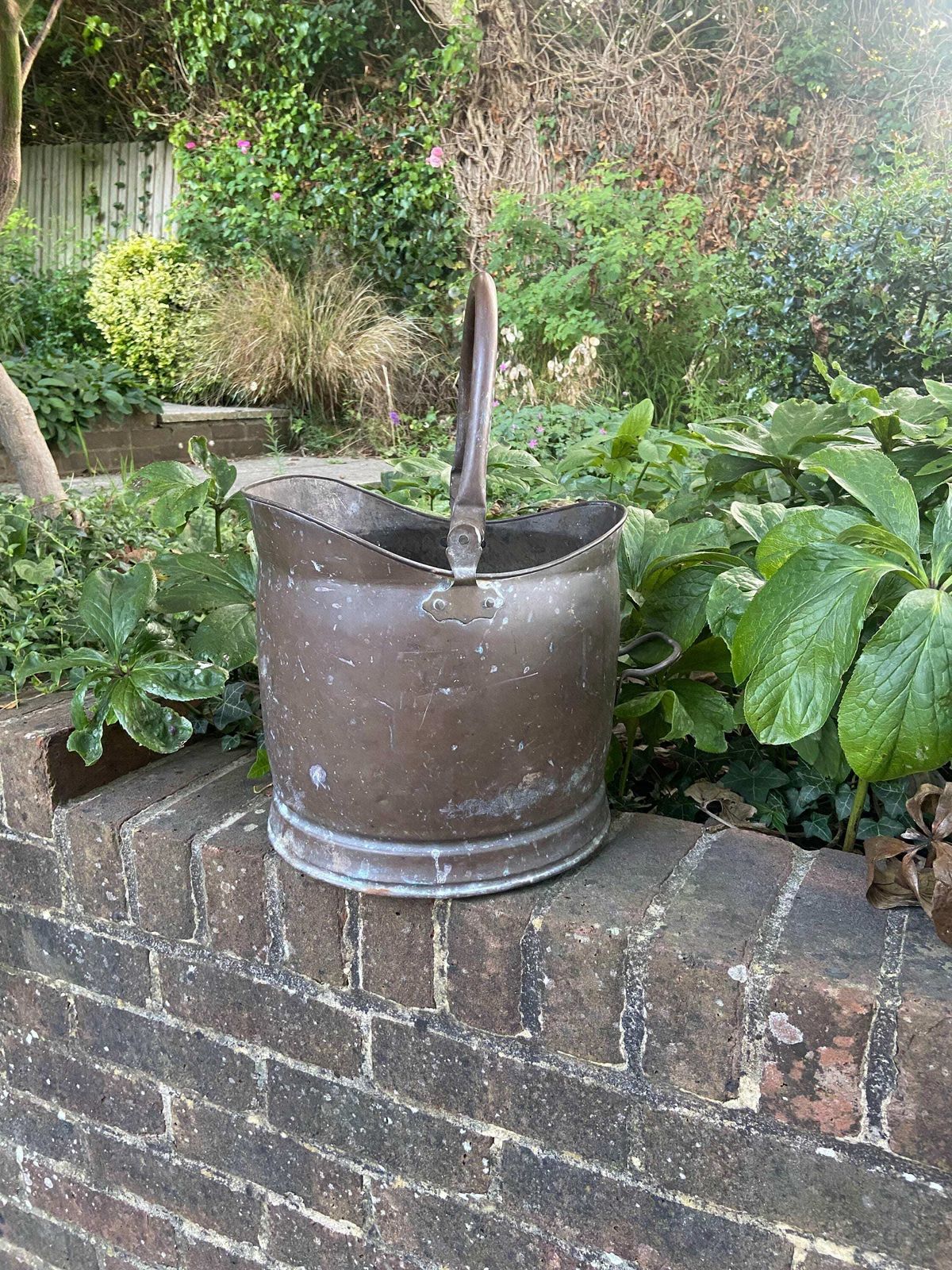 Super Vintage Brass Coal Bucket, Coal Scuttle, Metal Bucket, Planter, Plant Pot