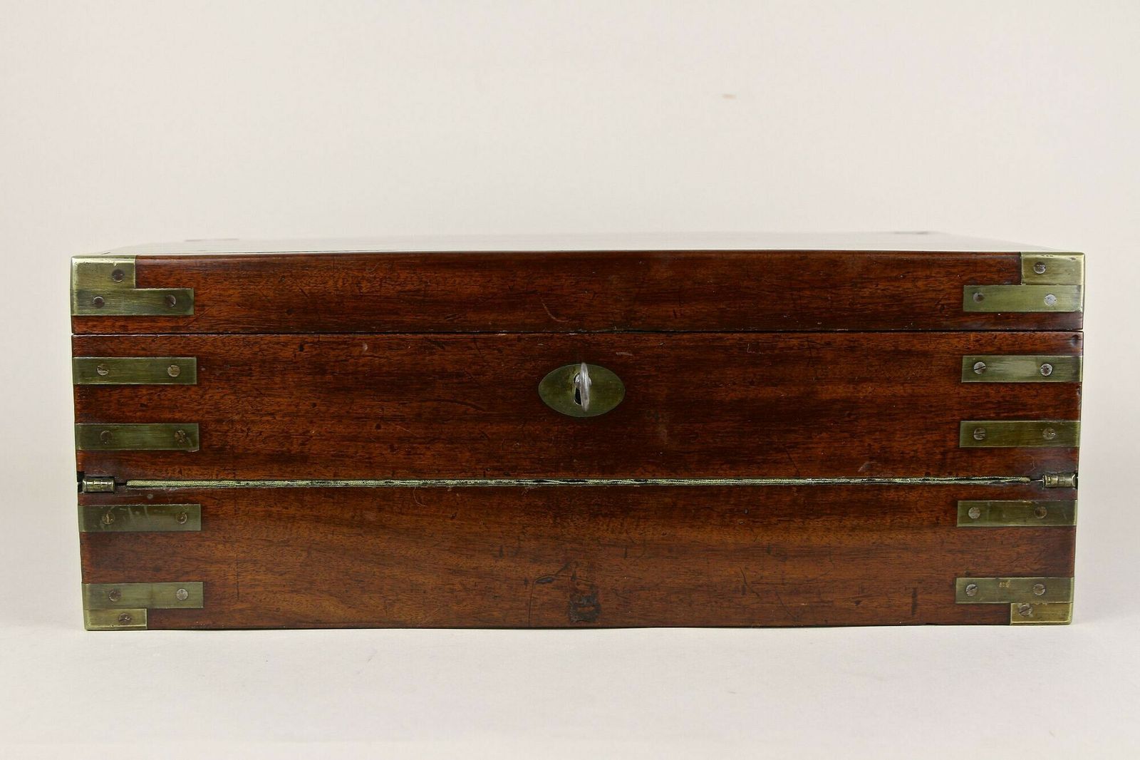 19th Century Victorian Writing Slope/ Travel Desk, Brass Bound, Uk Ca. 1815 photo furniture