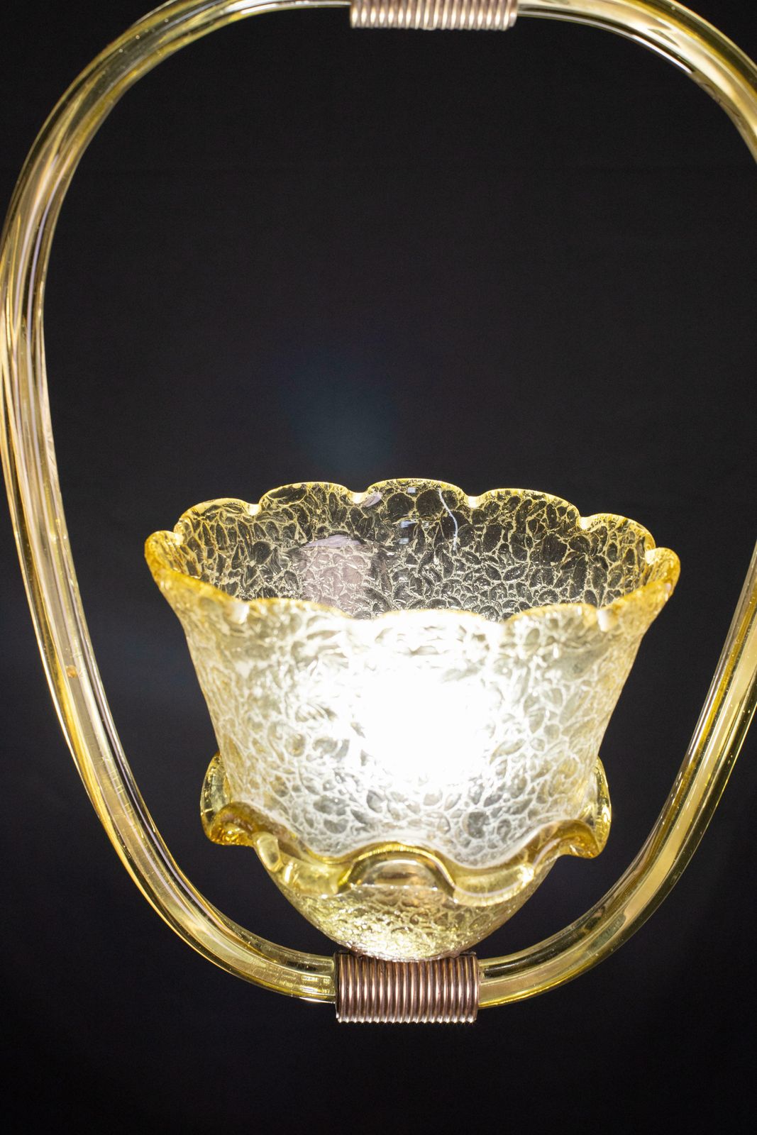 photo furniture Very Rare Amber Art Deco Barovier E Toso Chandelier, 1940