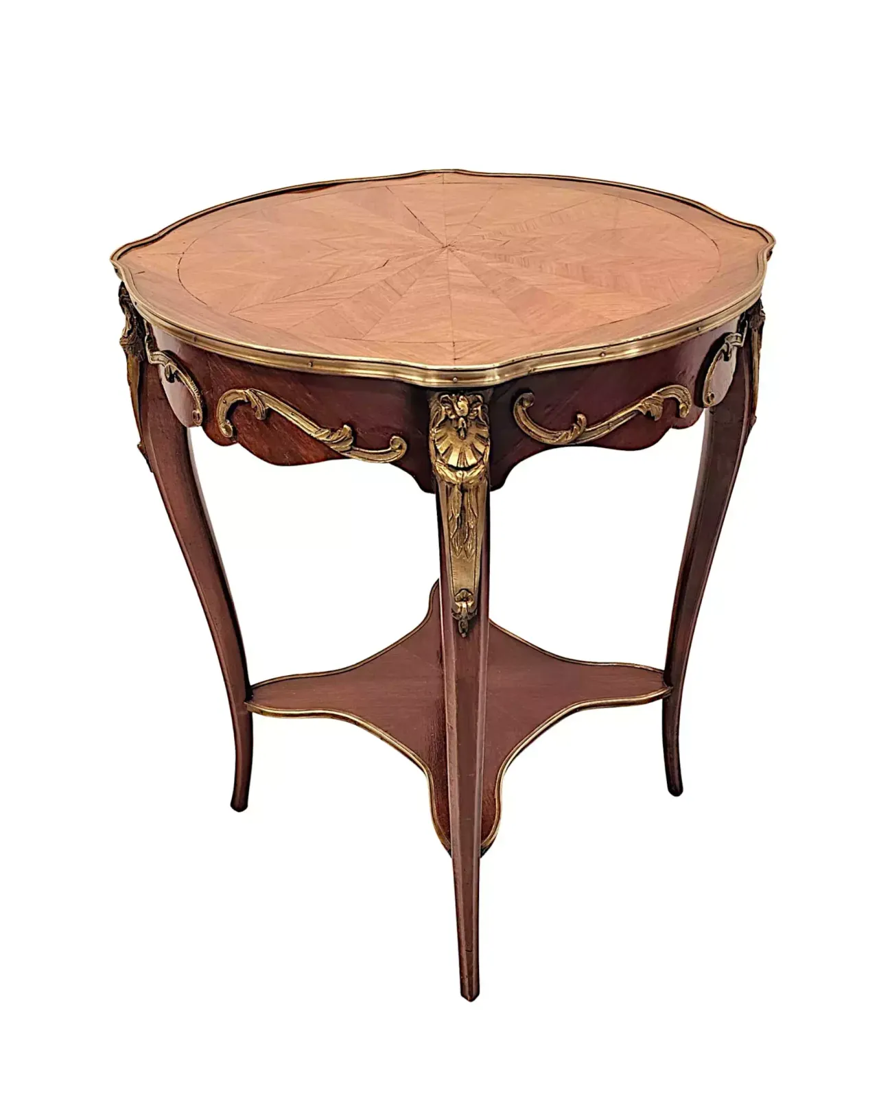 A Very Fine Early 20th Century Brass Mounted Lamp Or Occasional Table photo for sale